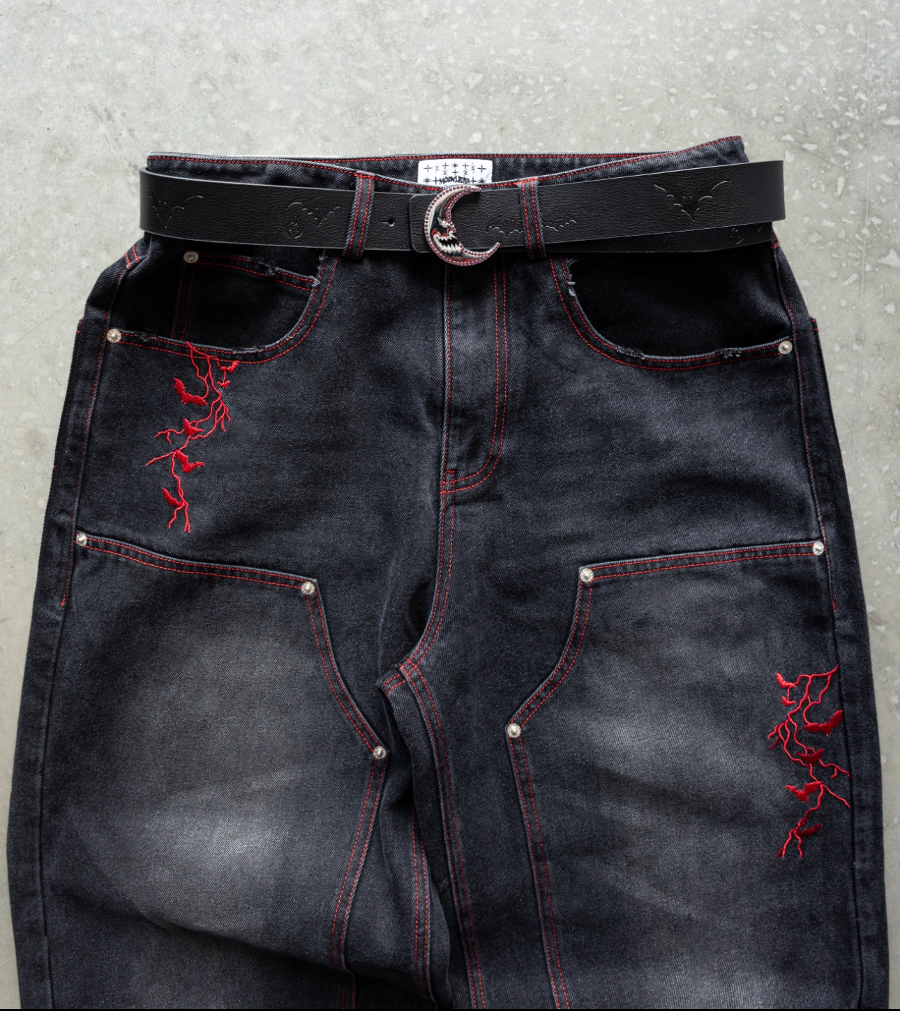 (PRE ORDER) RED POISON WORLD Baggy jeans