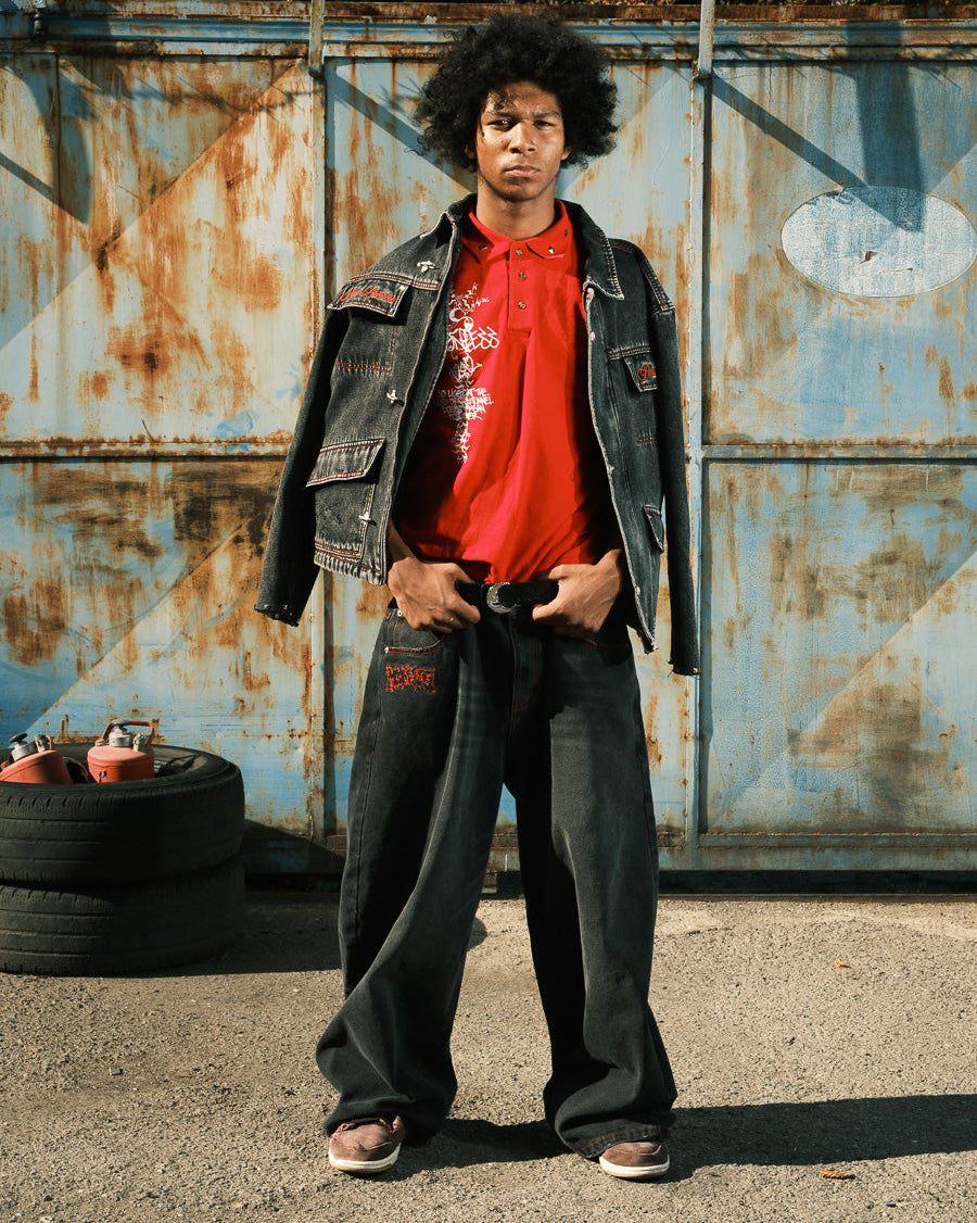 PRE ORDER - HAZE - Red- Baggy Jeans