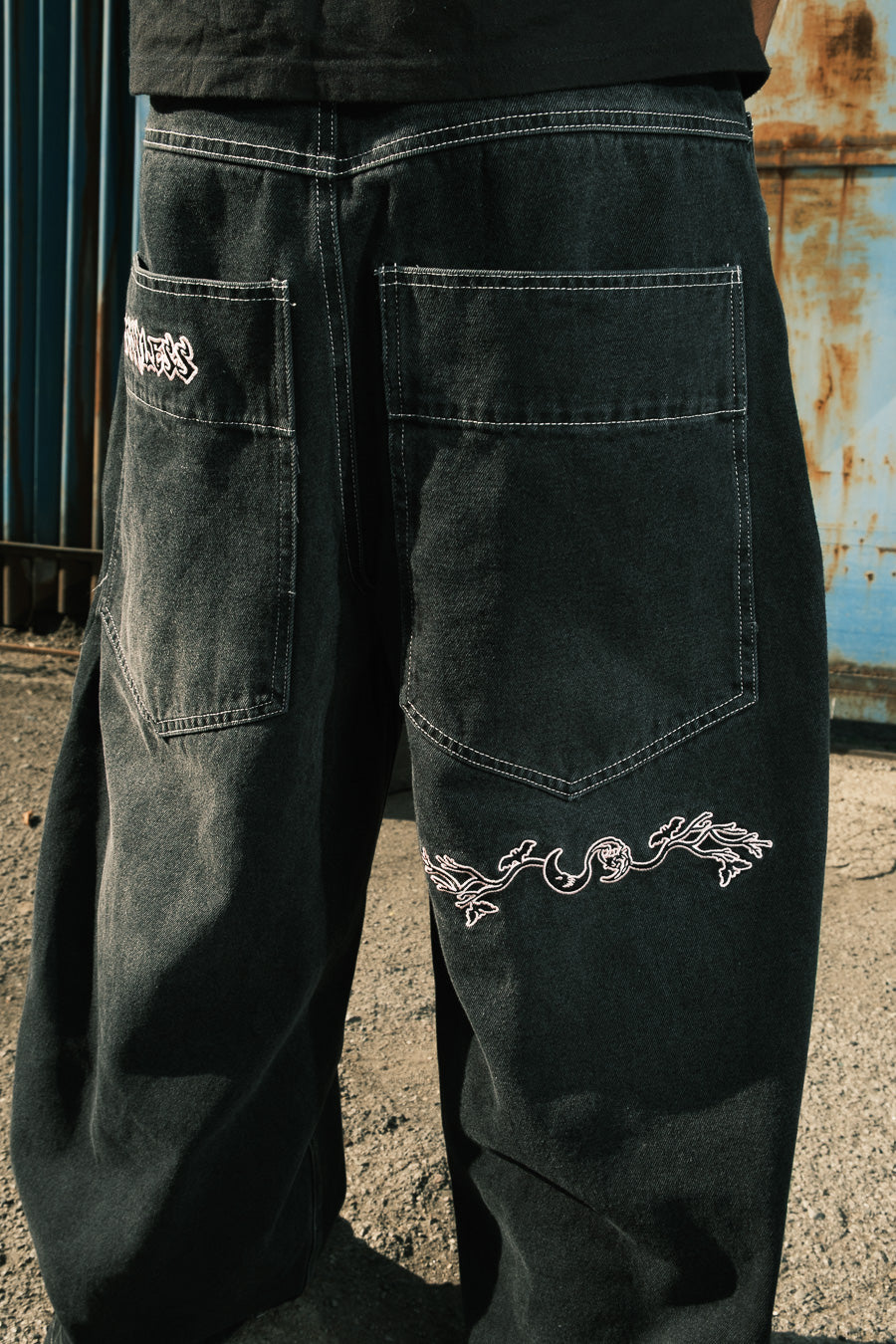 MOON HUNT - Light Pink Washed - Baggy Jeans