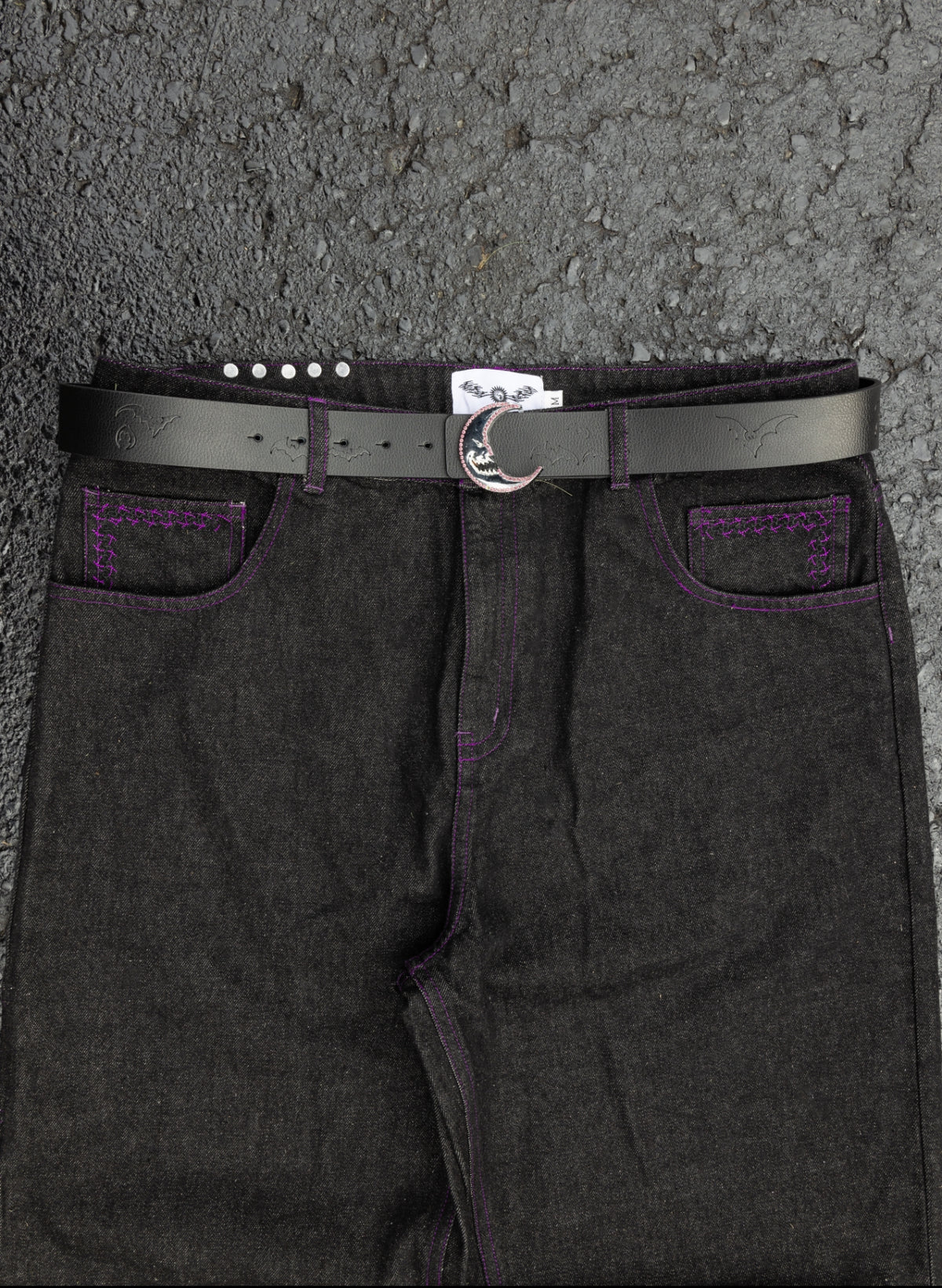 MINUTE - Purple Raw Denim - Baggy Jeans