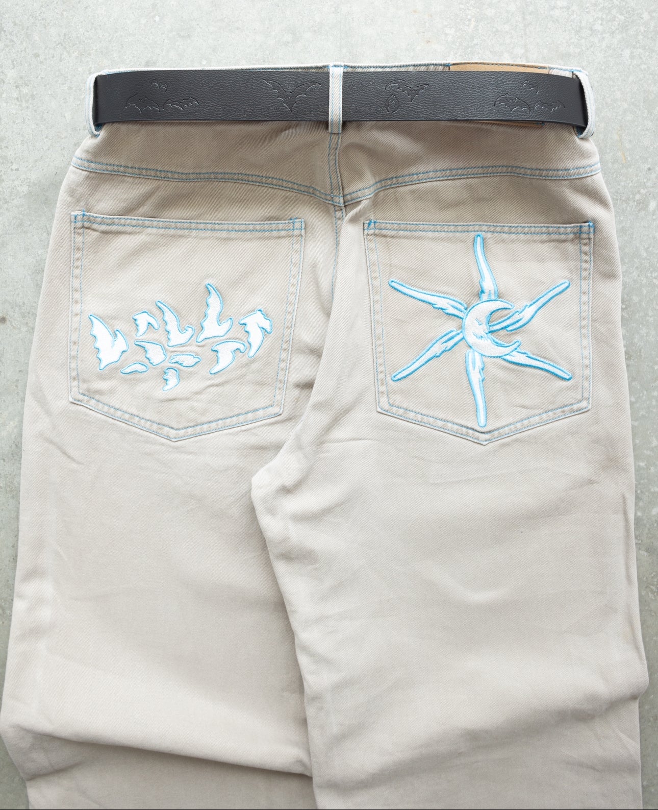 OG BLUE/SAND MAD MOON WIDELEG Baggy jeans