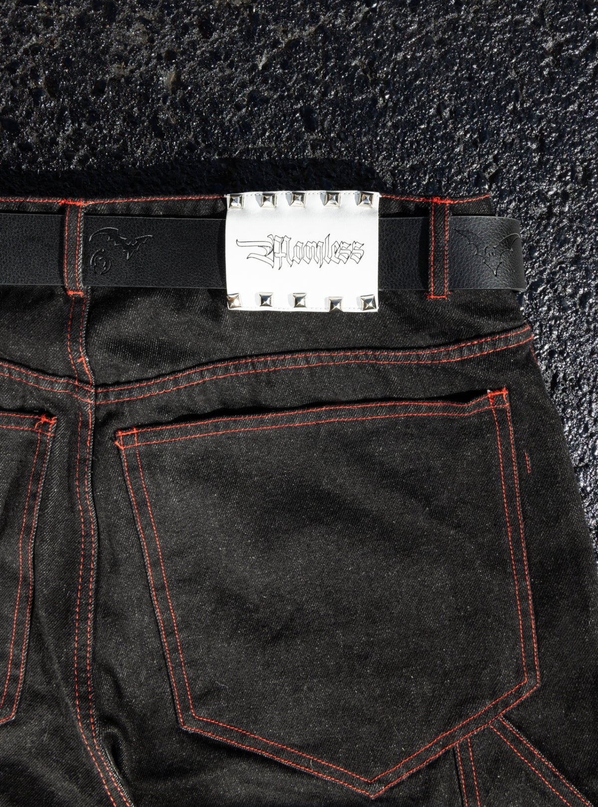 MINUTE - Red Raw Denim - Baggy Jeans