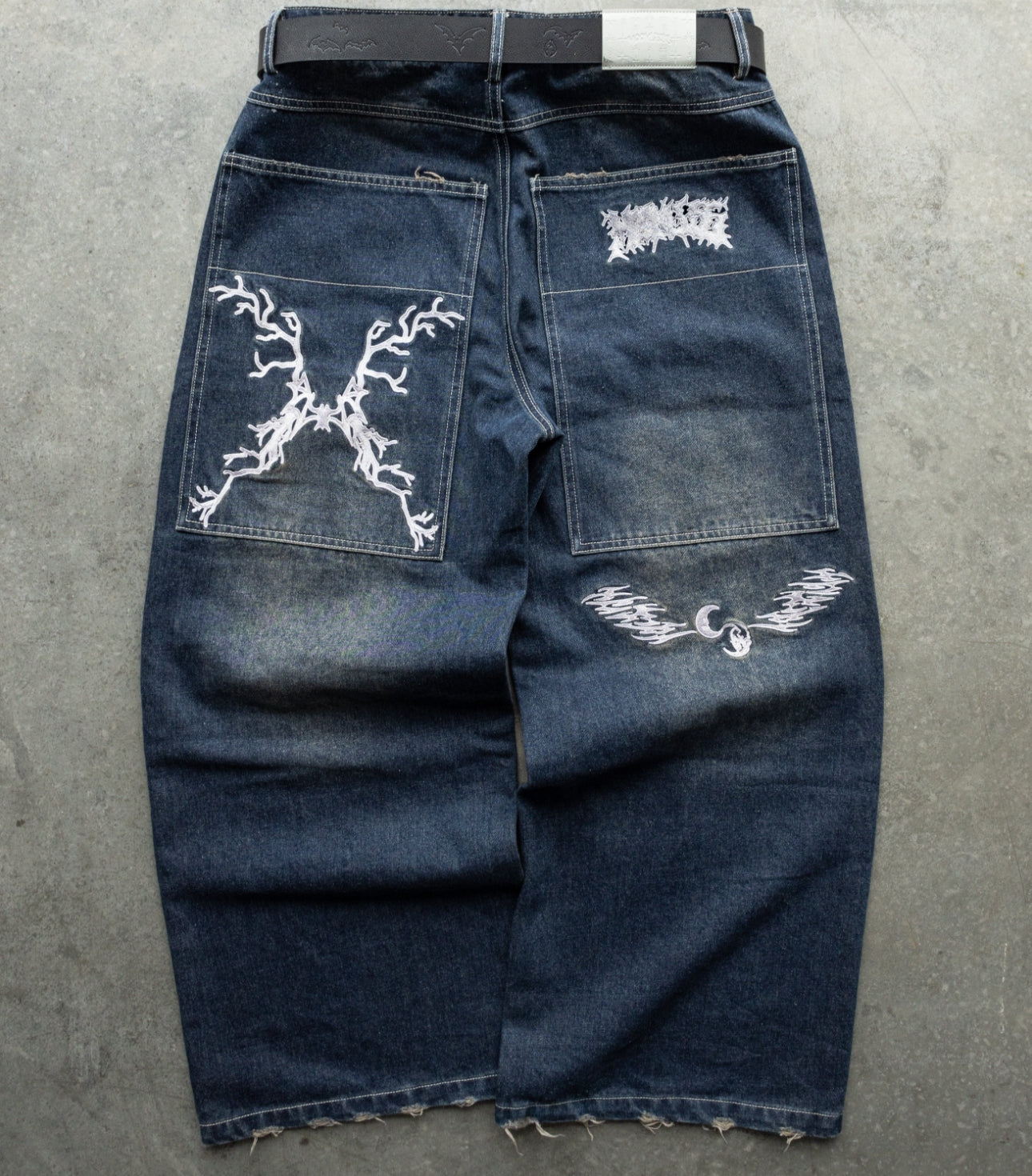 NAVY SAND WASH NEW WORLD WIDELEG Baggy jeans