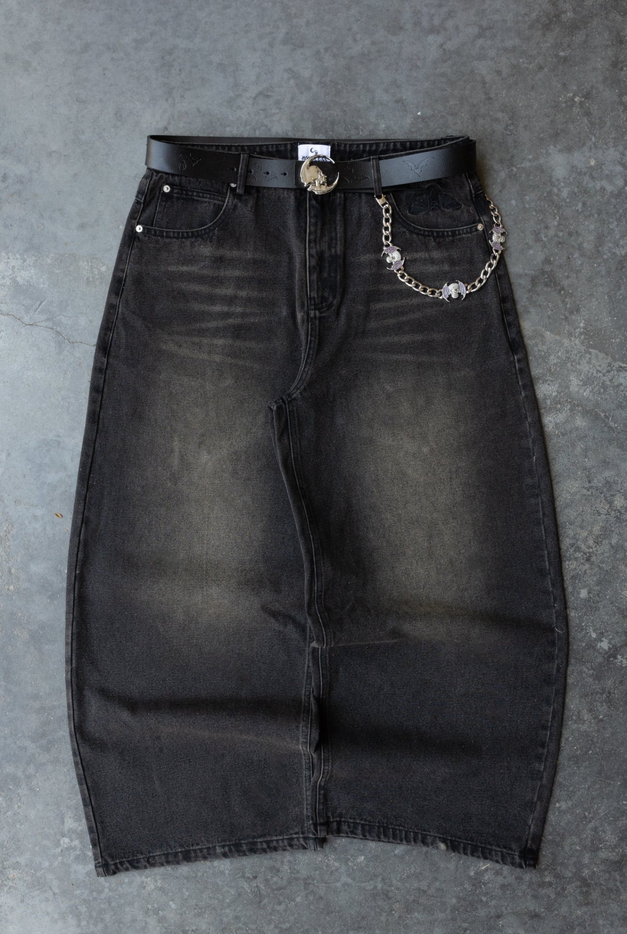 MOON HUNT - Brown Mud Wash - Baggy Jeans