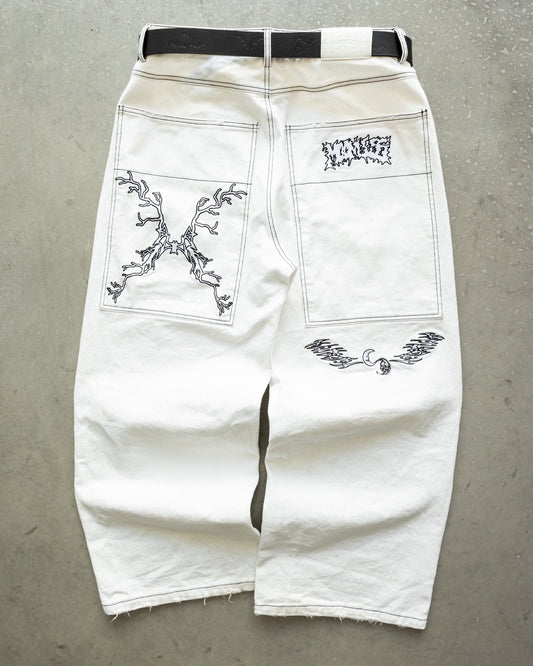 (PRE ORDER) WHITE POISON WORLD Baggy jeans