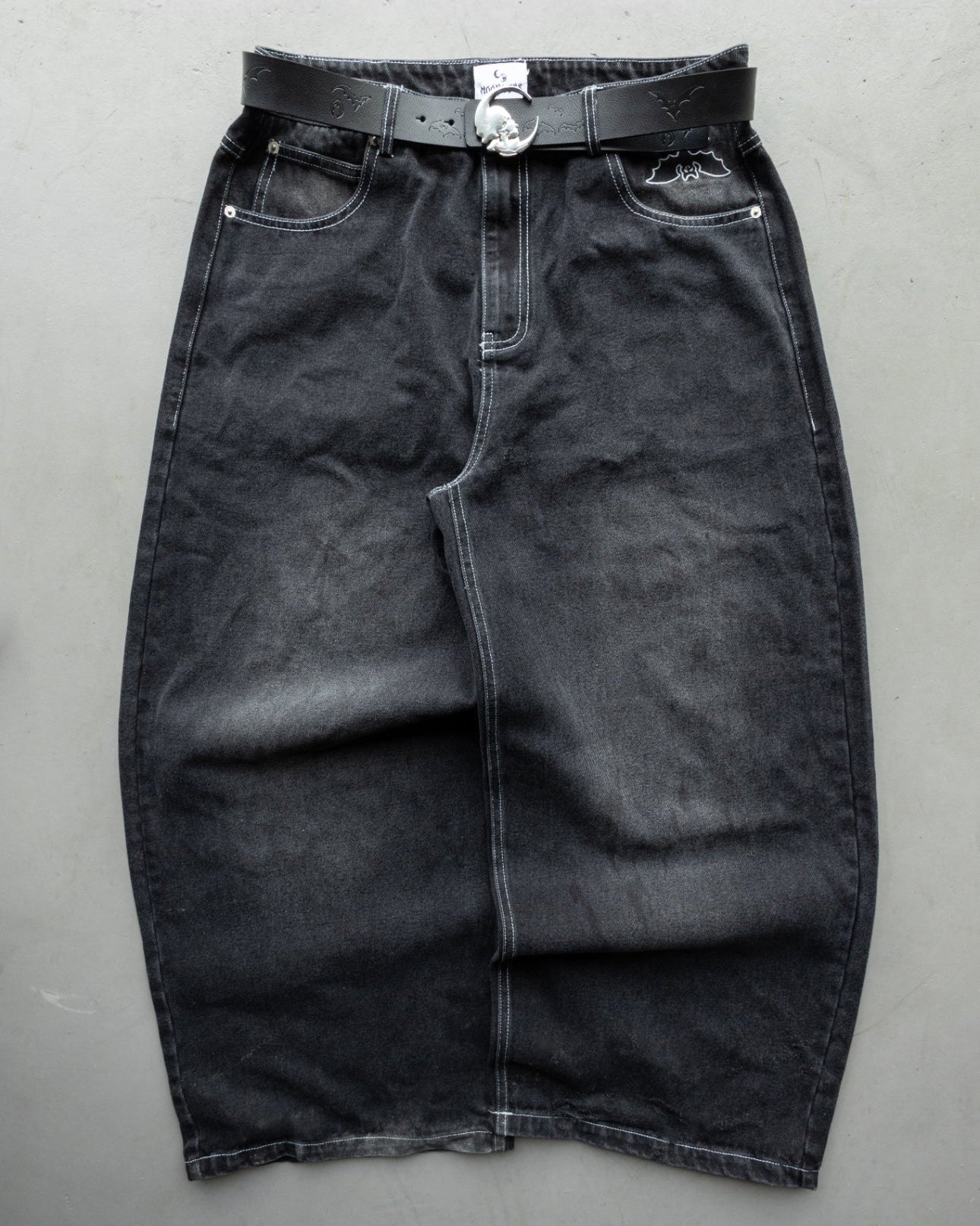 BLACK AND WHITE/LIGHT BLUE ACCENTS Moon Hunt - Baggy Pants
