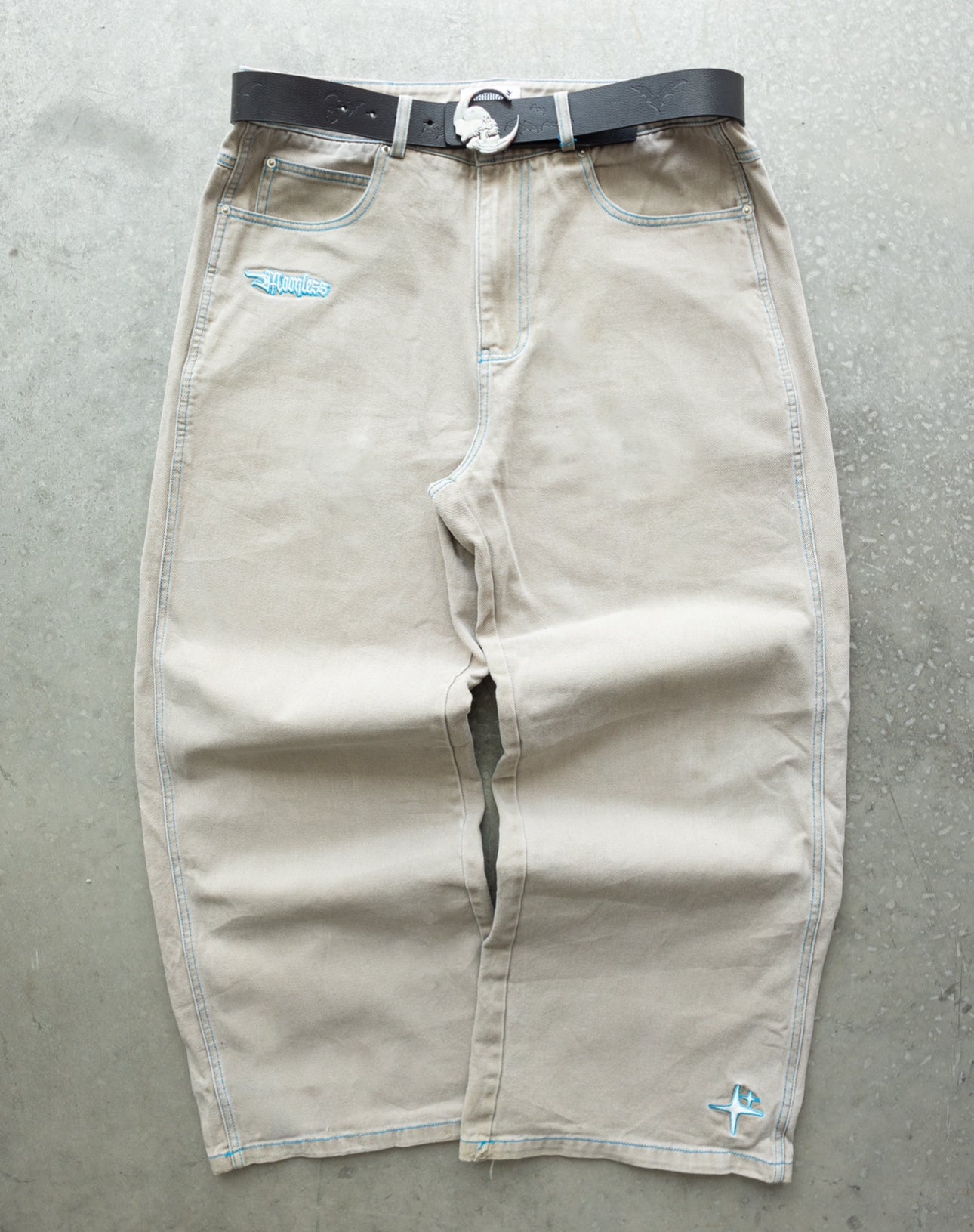 OG BLUE/SAND MAD MOON WIDELEG Baggy jeans