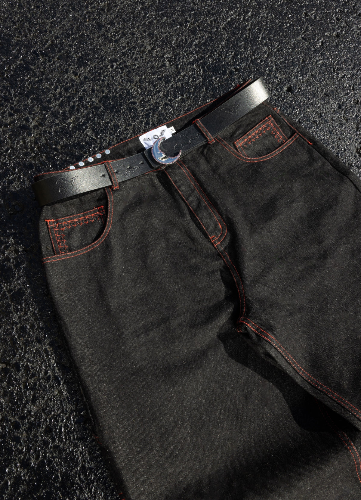 MINUTE - Red Raw Denim - Baggy Jeans