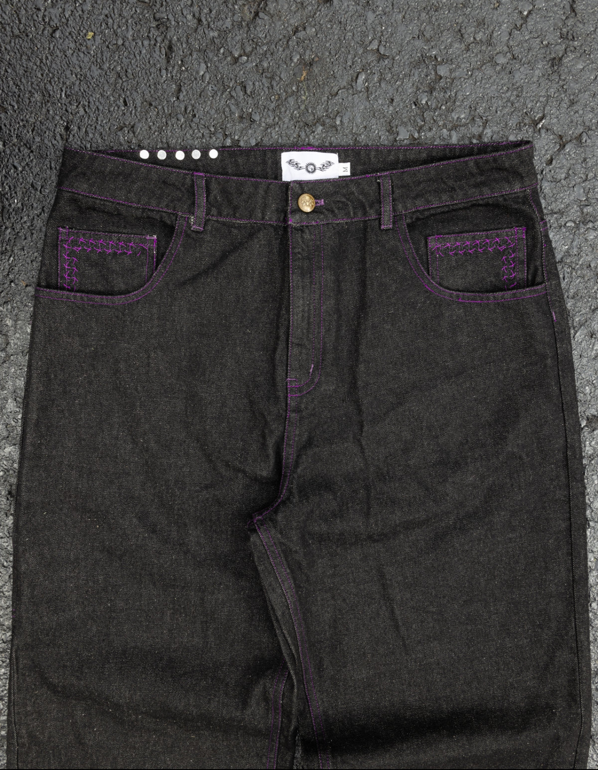MINUTE - Purple Raw Denim - Baggy Jeans