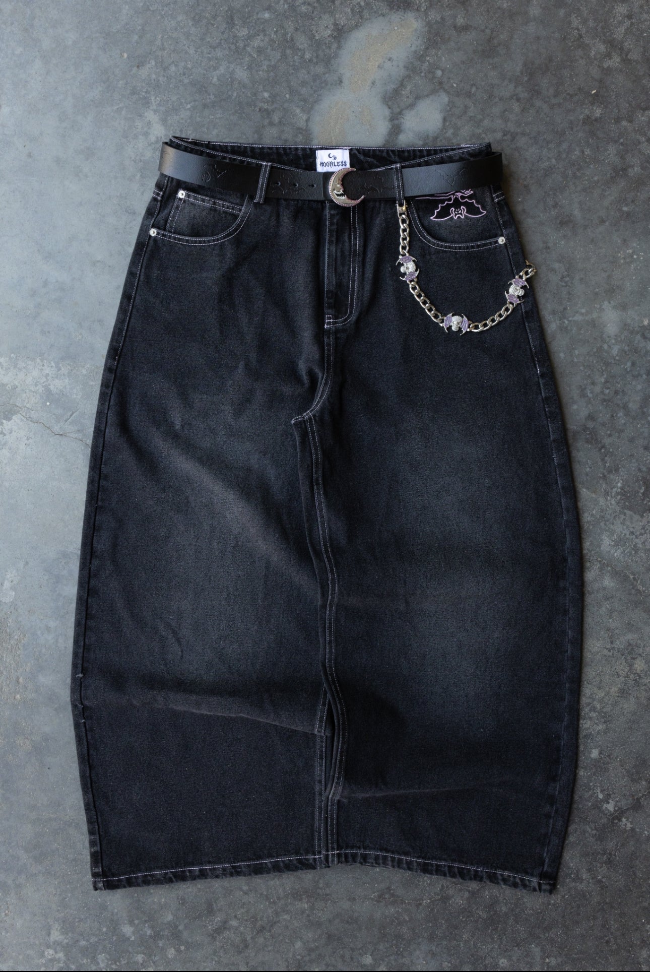 PRE ORDER - MOON HUNT - Light Pink Washed - Baggy Jeans