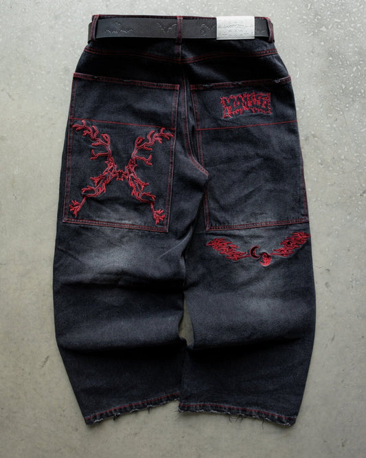 (PRE ORDER) RED POISON WORLD Baggy jeans