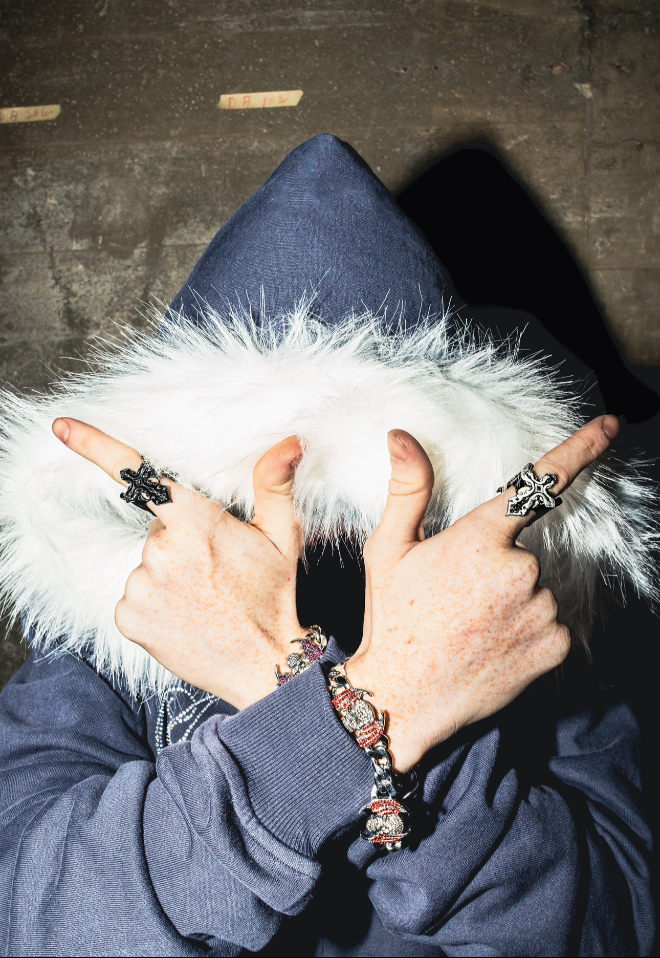 FLYING SKULL. Purple Bracelet