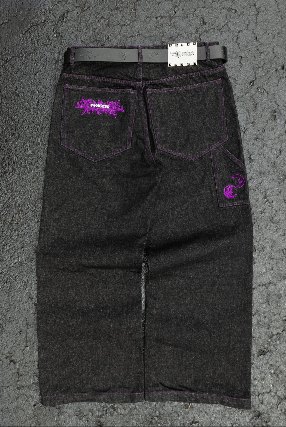 MINUTE - Purple Raw Denim - Baggy Jeans