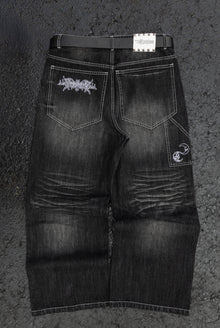 MINUTE - Black Wash Denim - Baggy Jeans