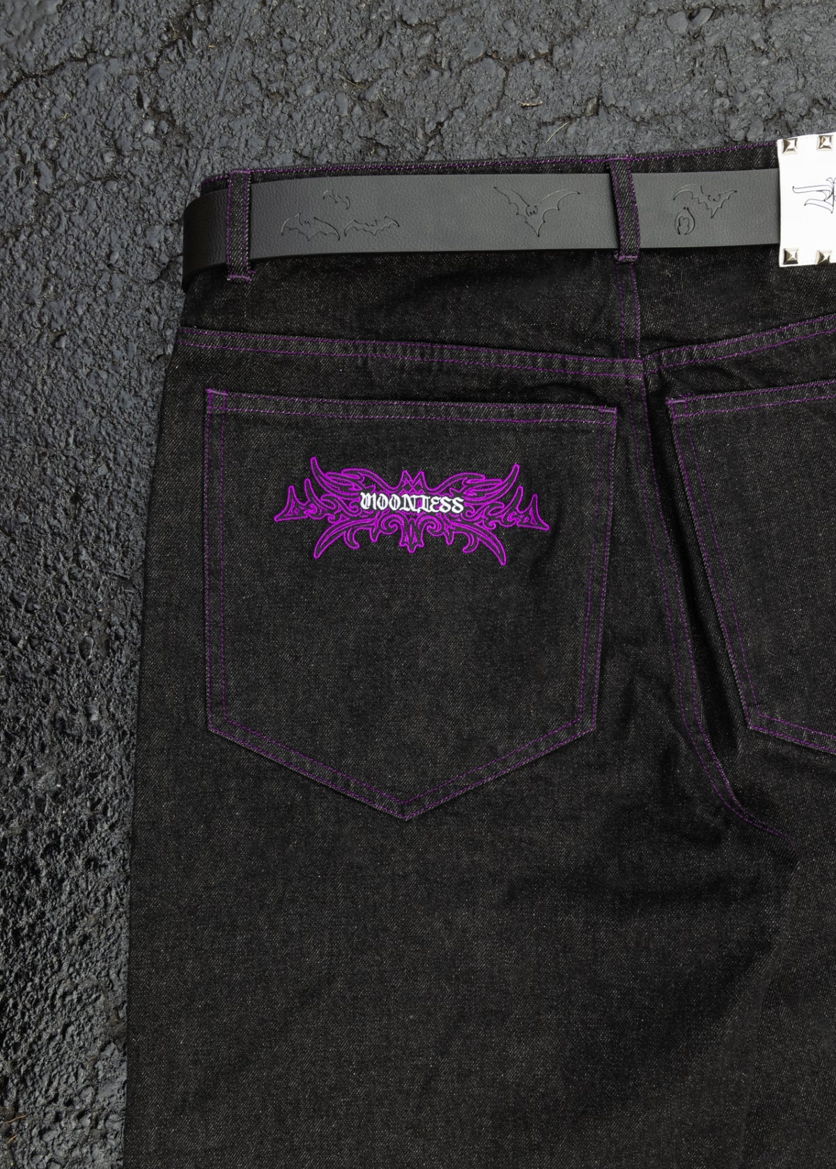 MINUTE - Purple Raw Denim - Baggy Jeans