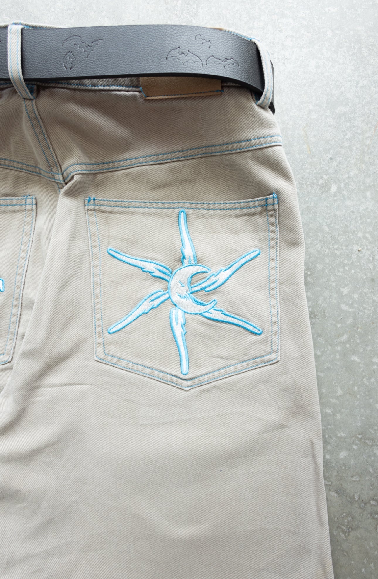 OG BLUE/SAND MAD MOON WIDELEG Baggy jeans