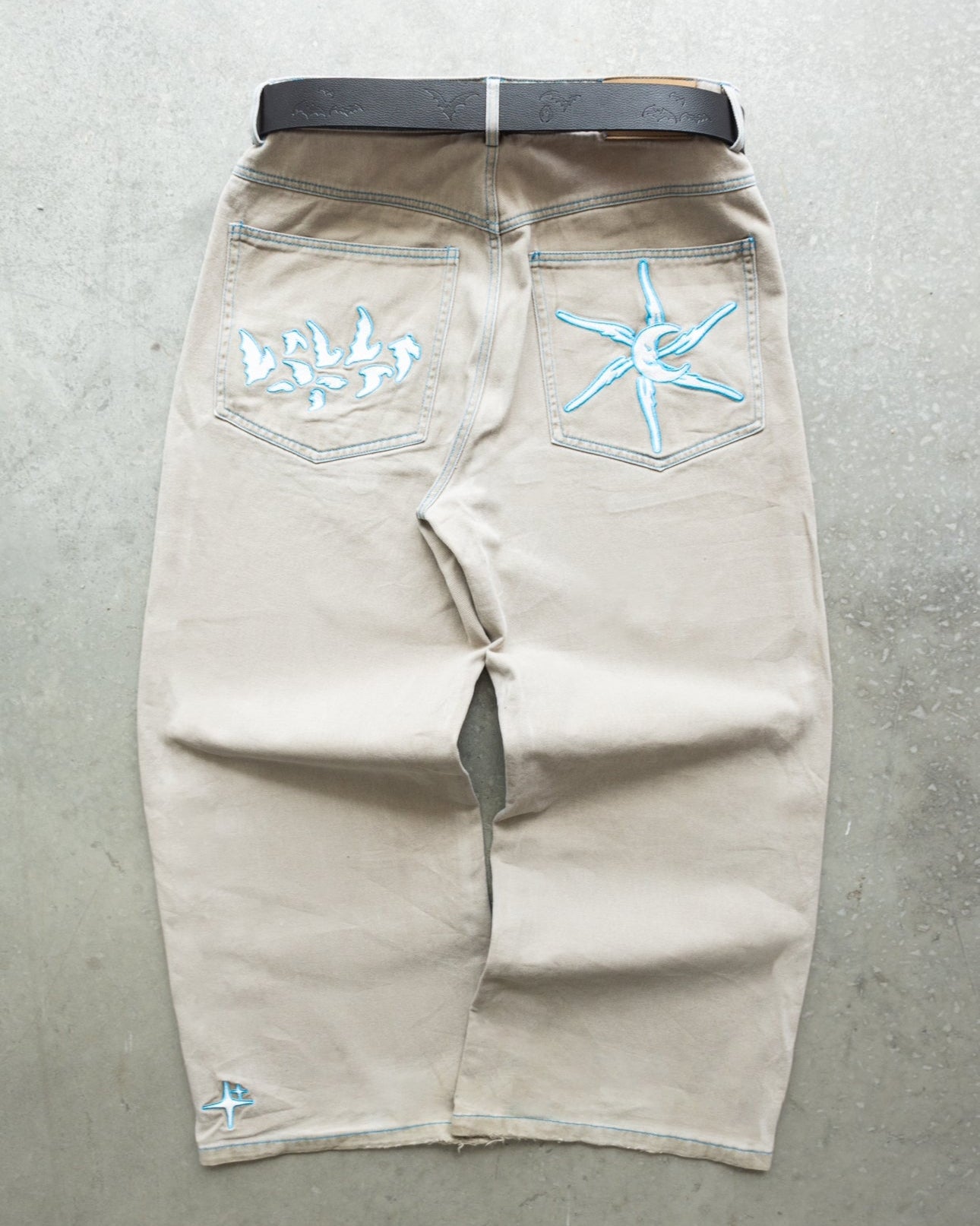 OG BLUE/SAND MAD MOON WIDELEG Baggy jeans
