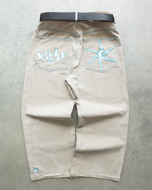 OG BLUE/SAND MAD MOON WIDELEG Baggy jeans