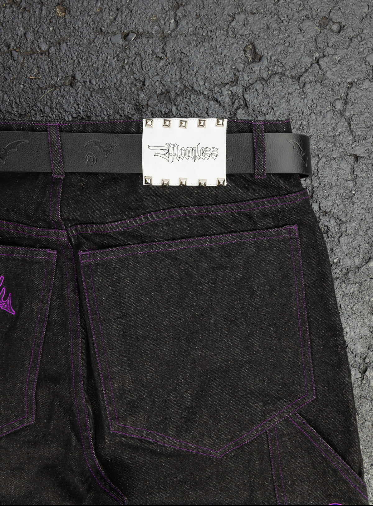 MINUTE - Purple Raw Denim - Baggy Jeans