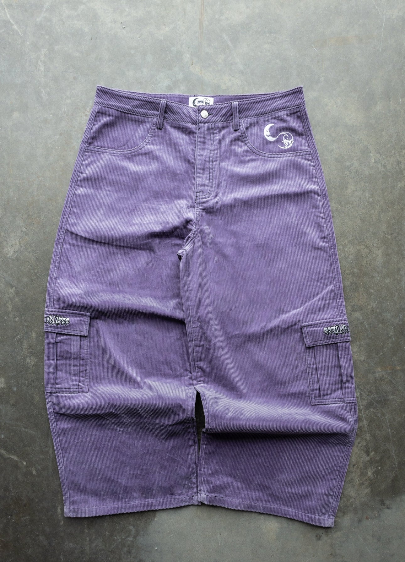 CORDUROY. Purple Baggy Cargo Pants