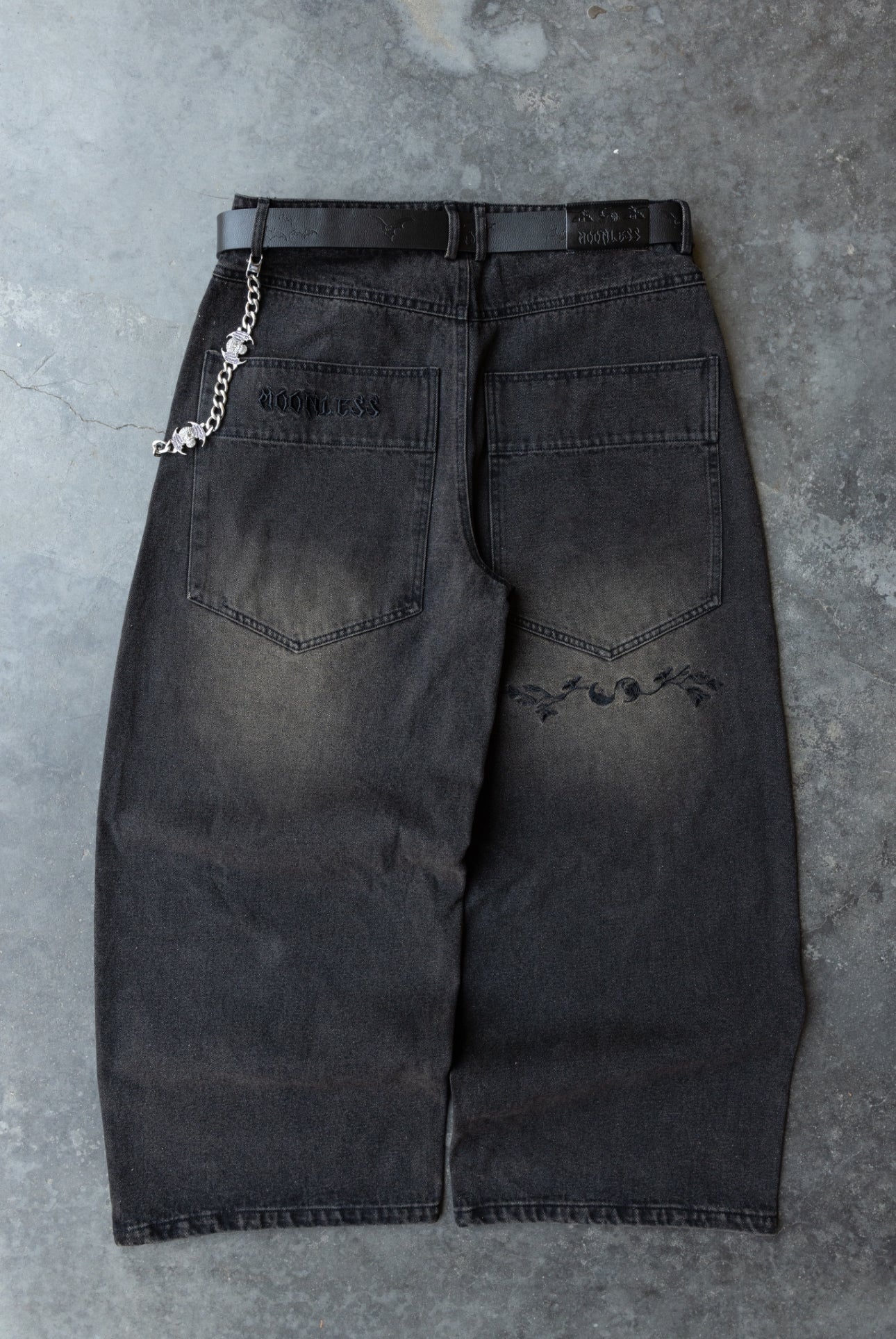 MOON HUNT - Brown Mud Wash - Baggy Jeans