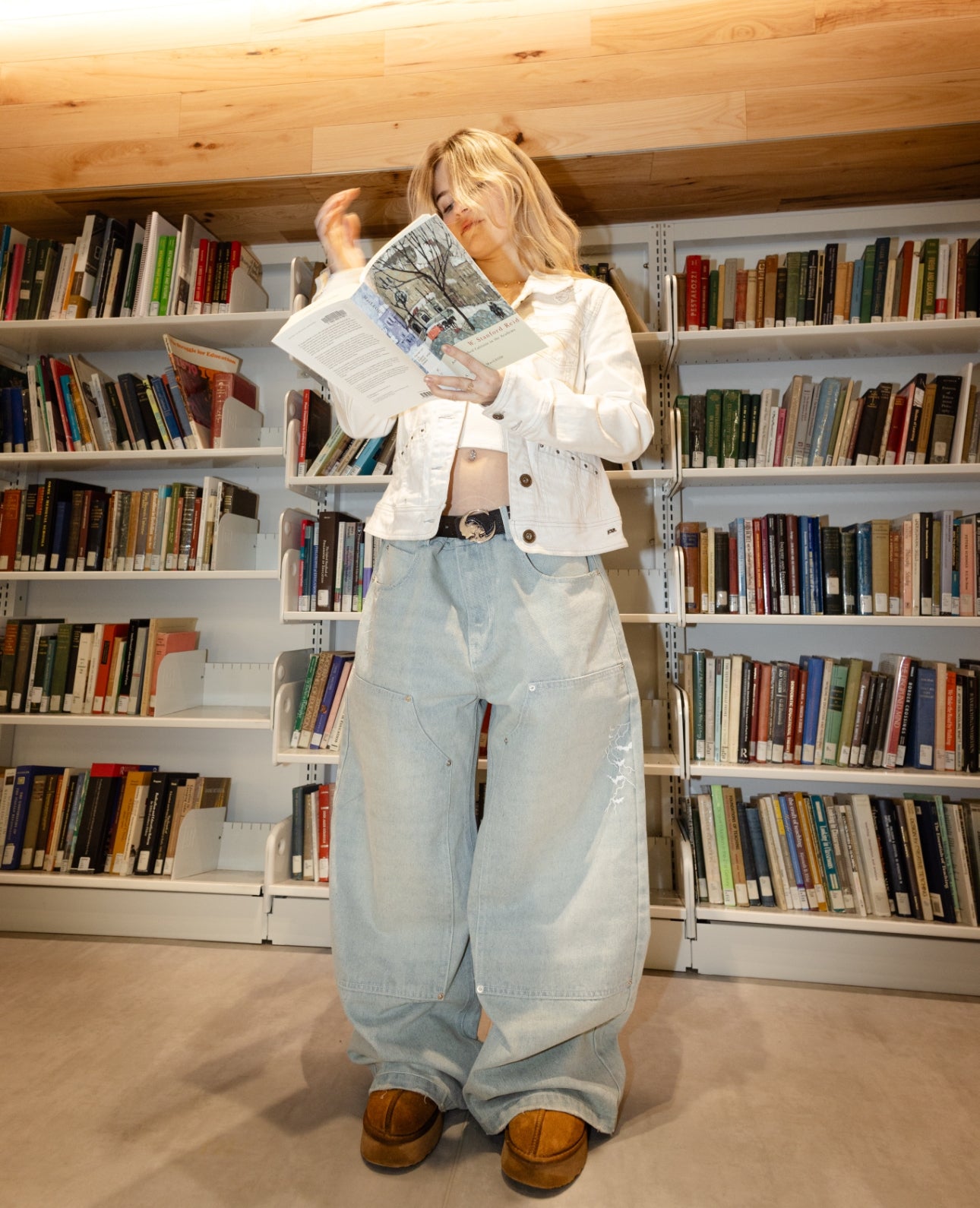 LIGHT BLUE NEW WORLD WIDELEG Baggy jeans