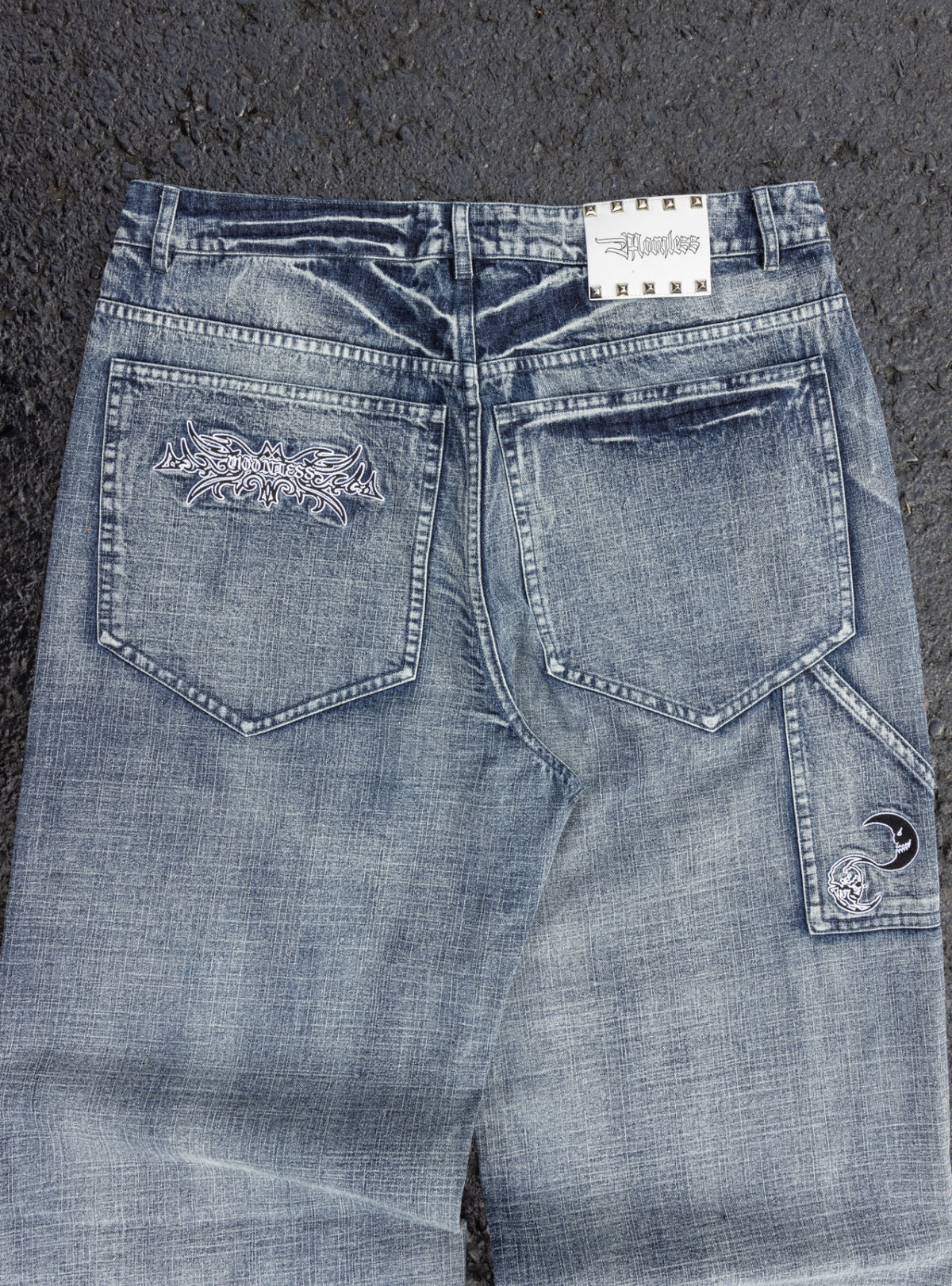 MINUTE - Blue Wash Denim - Baggy Jeans