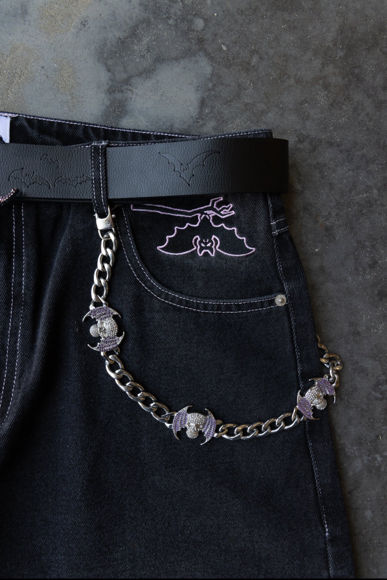 MOON HUNT - Light Pink Washed - Baggy Jeans