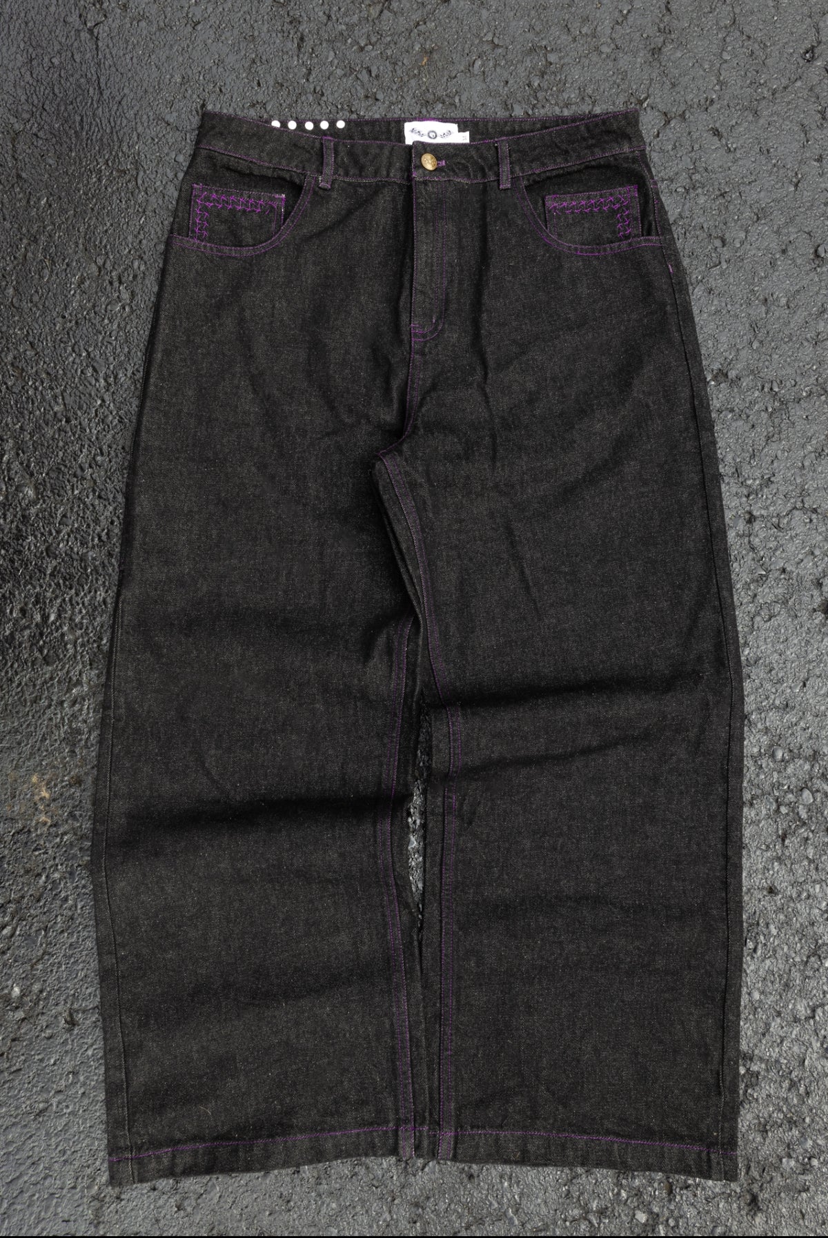 MINUTE - Purple Raw Denim - Baggy Jeans