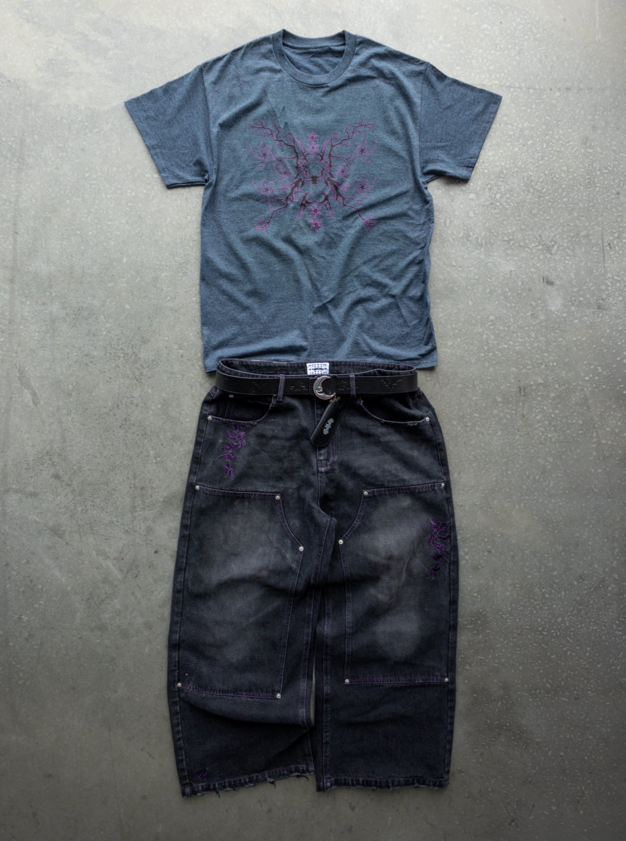 (PRE ORDER)PURPLE POISON WORLD Baggy jeans