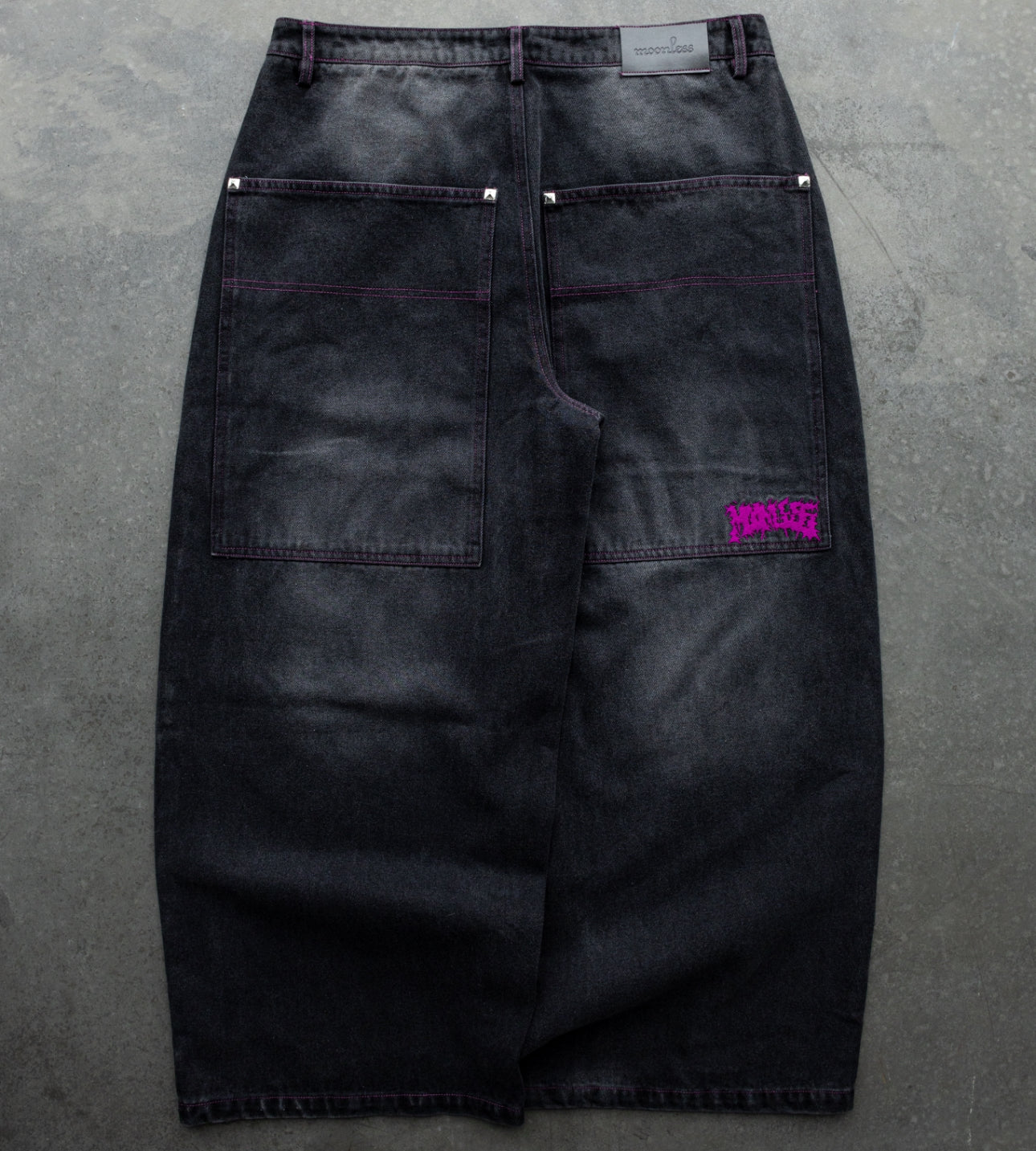 PURPLE - STUDDED SIMPLE - Baggy Jeans