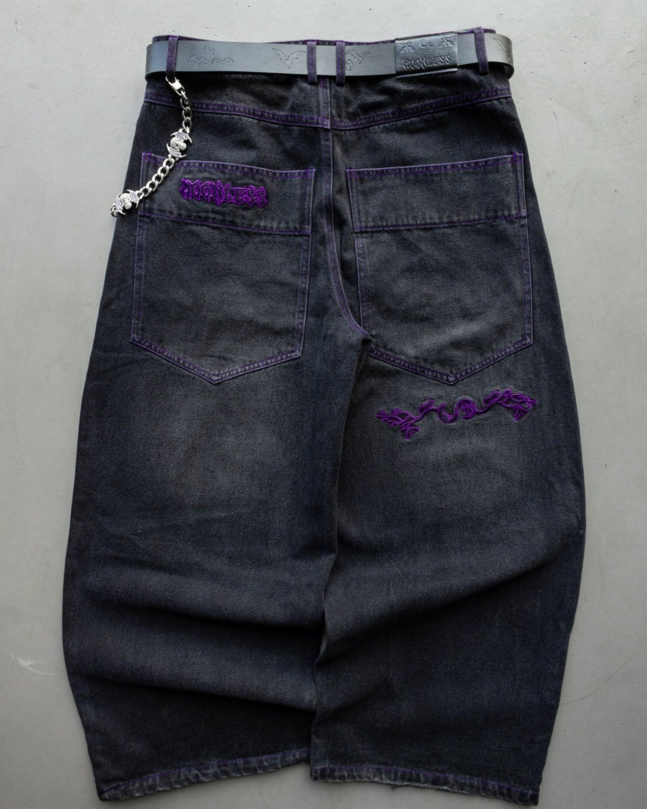 BLACK AND PURPLE Moon Hunt - Baggy Jeans