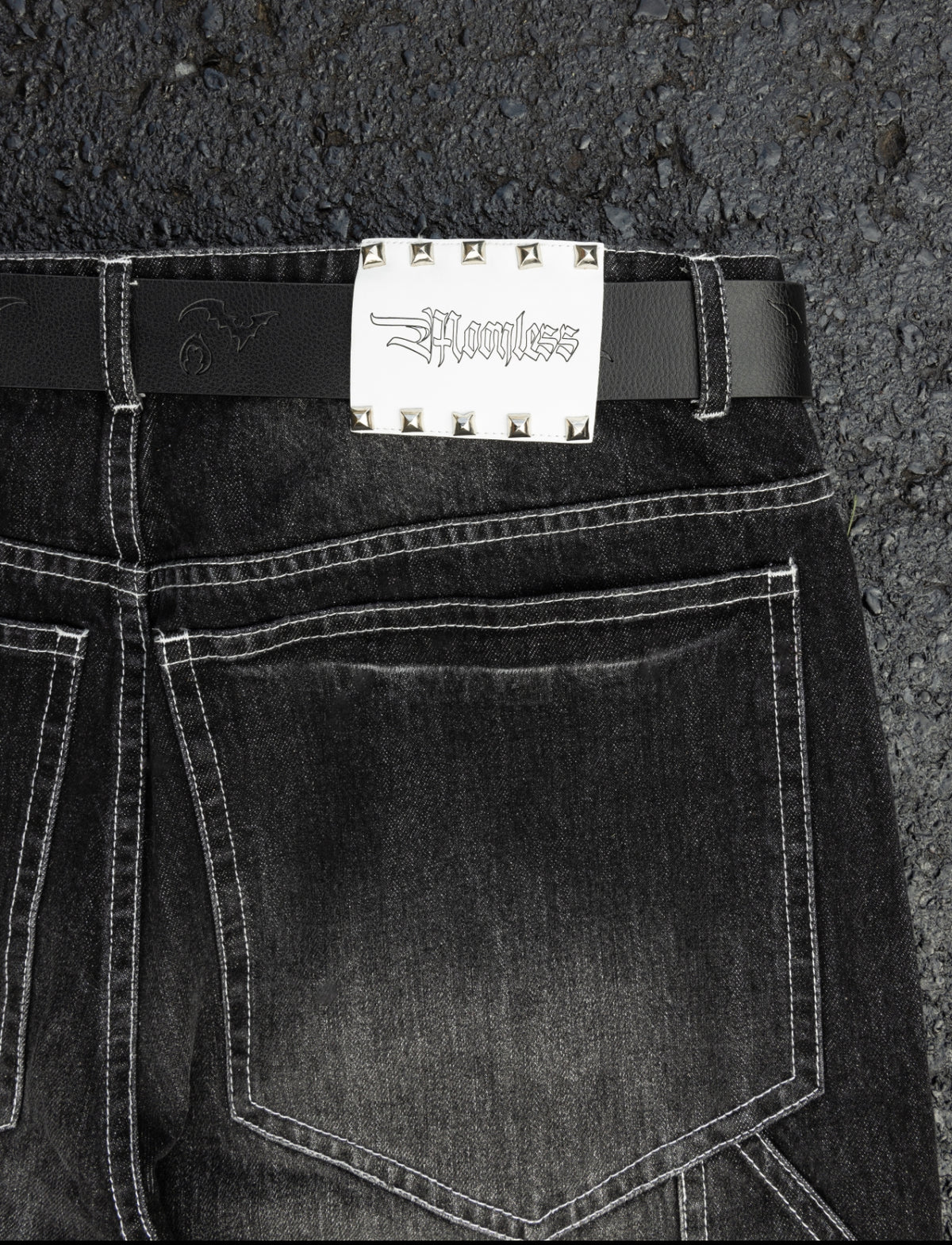 MINUTE - Black Wash Denim - Baggy Jeans