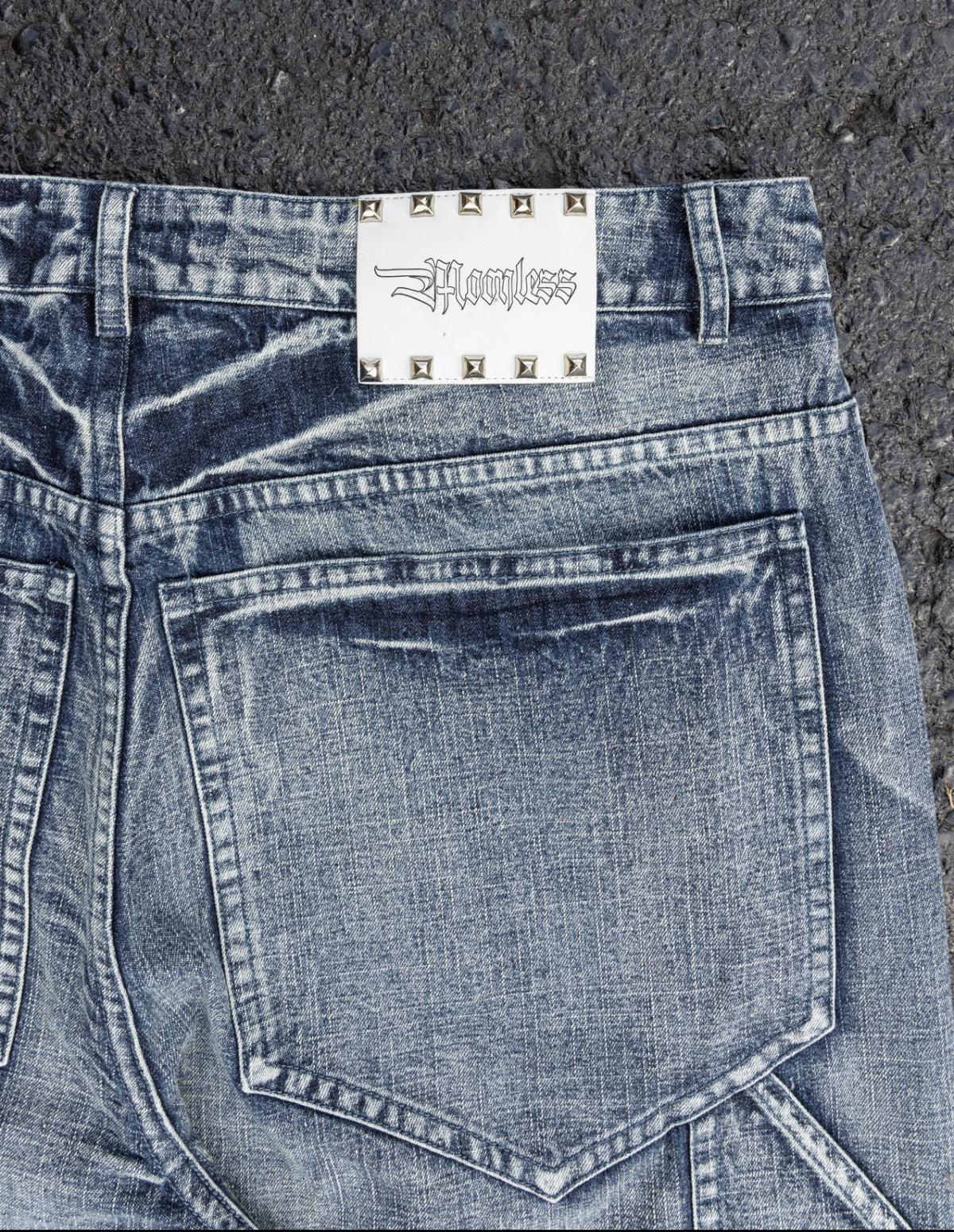 MINUTE - Blue Wash Denim - Baggy Jeans