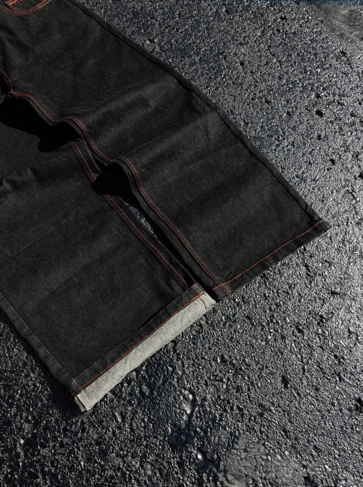 MINUTE - Red Raw Denim - Baggy Jeans