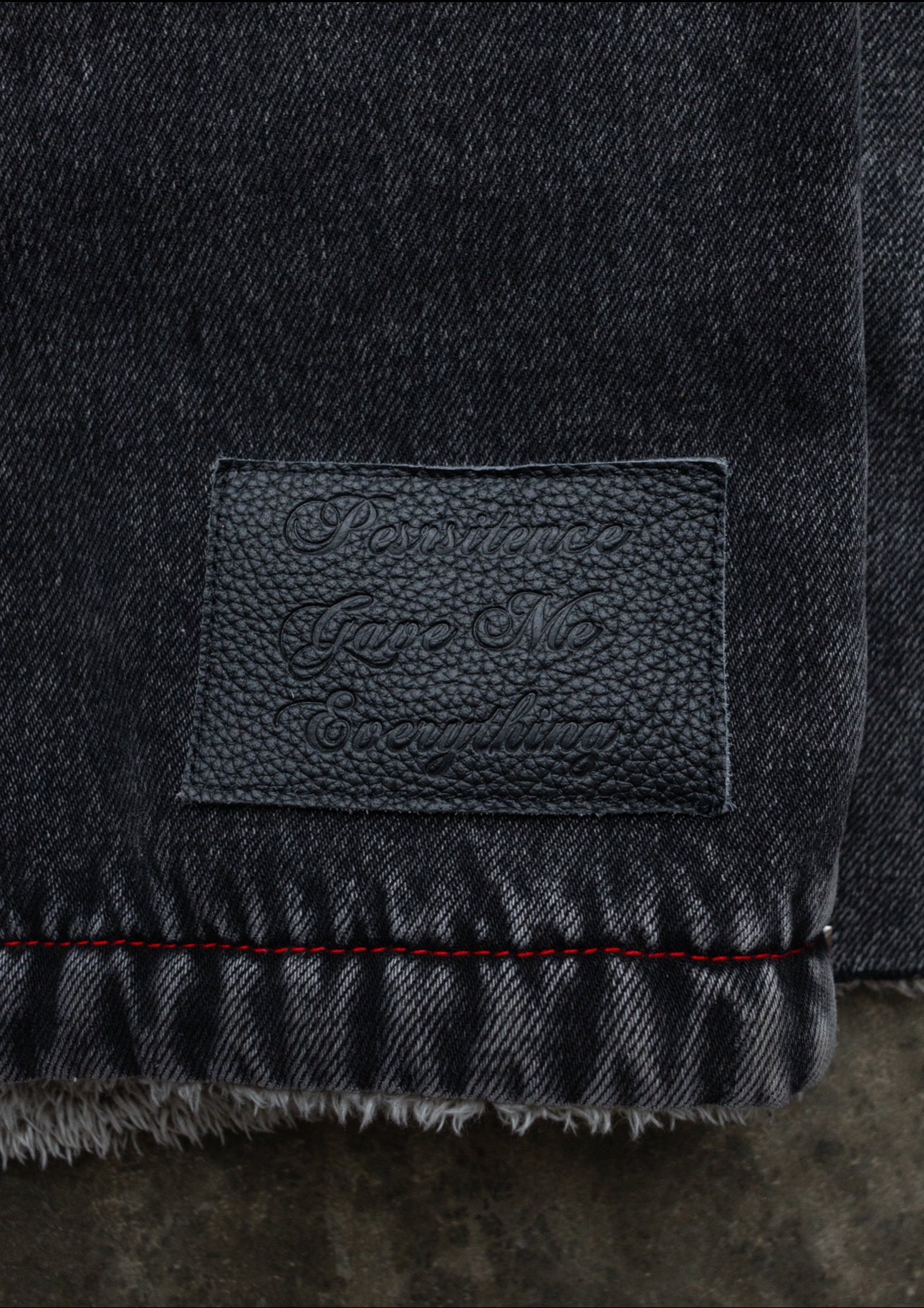 RED - SANS LUMIERE PERSISTANT - Studded Contrast Denim - Clip Jacket
