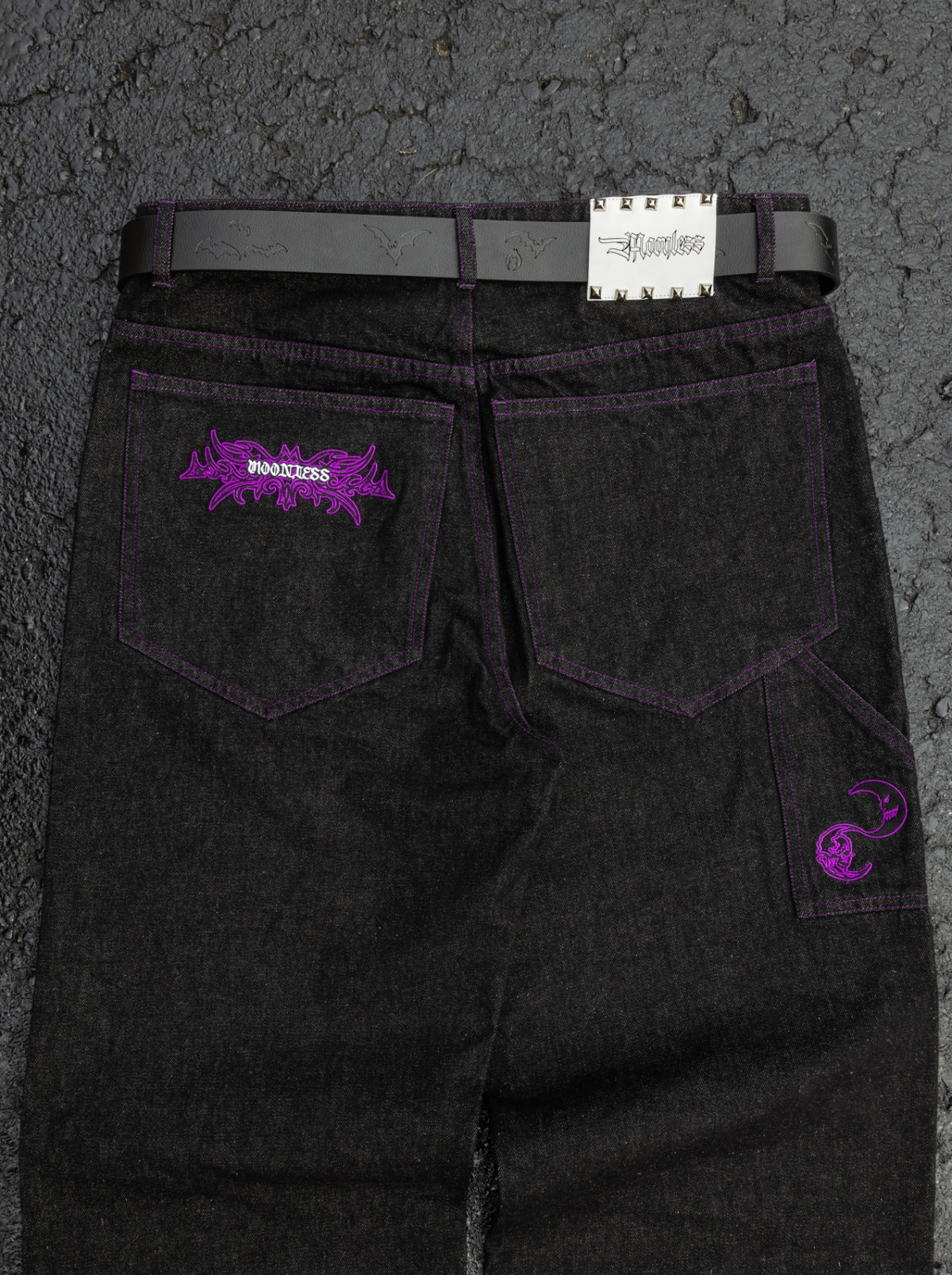 MINUTE - Purple Raw Denim - Baggy Jeans