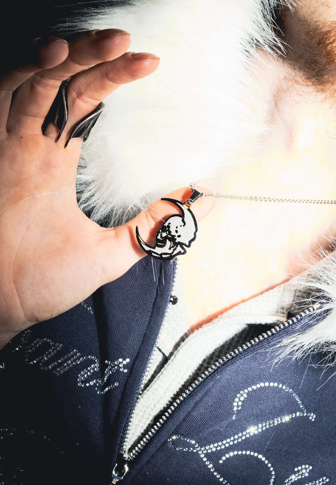 SKEL MOON LOGO Necklace