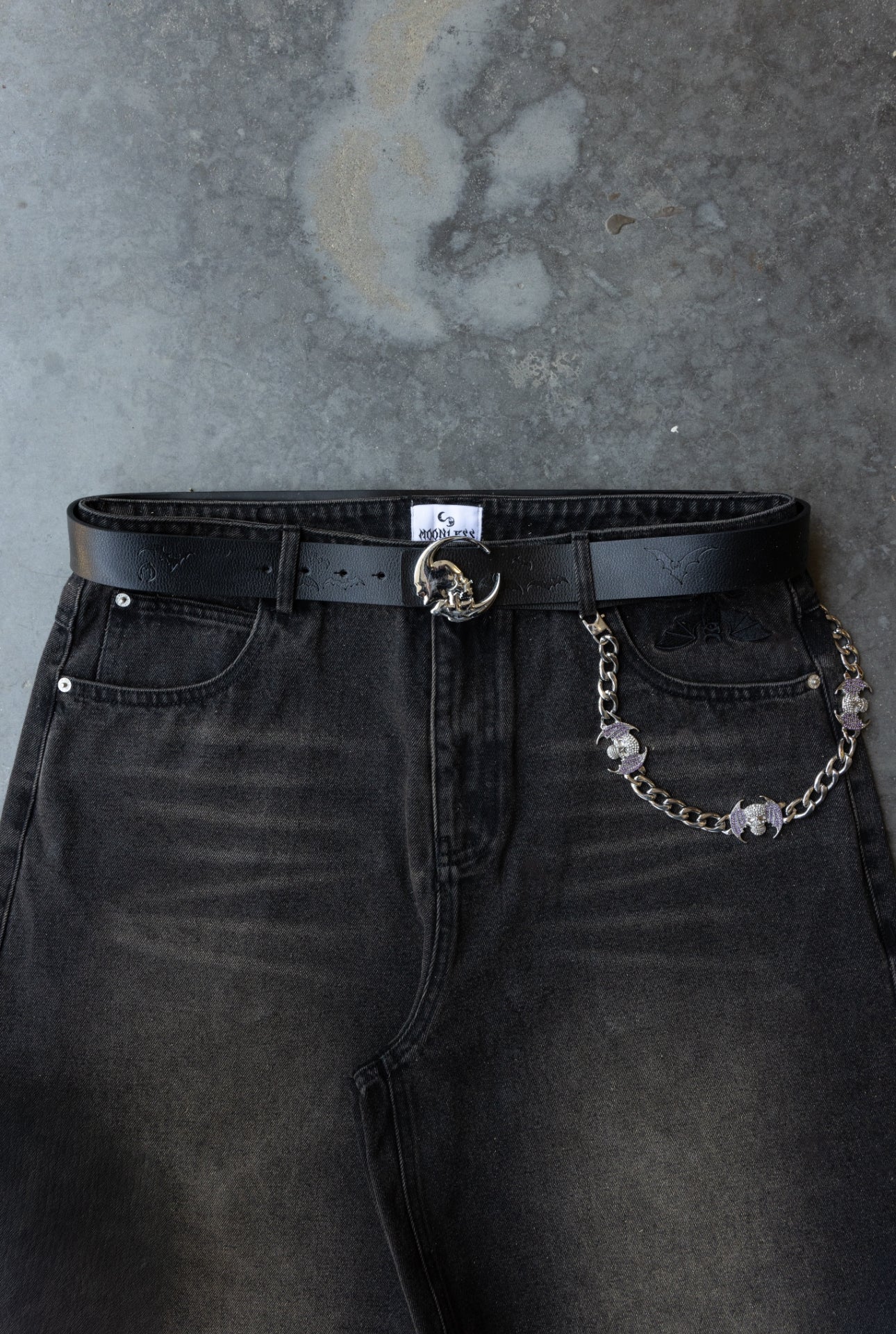 MOON HUNT - Brown Mud Wash - Baggy Jeans