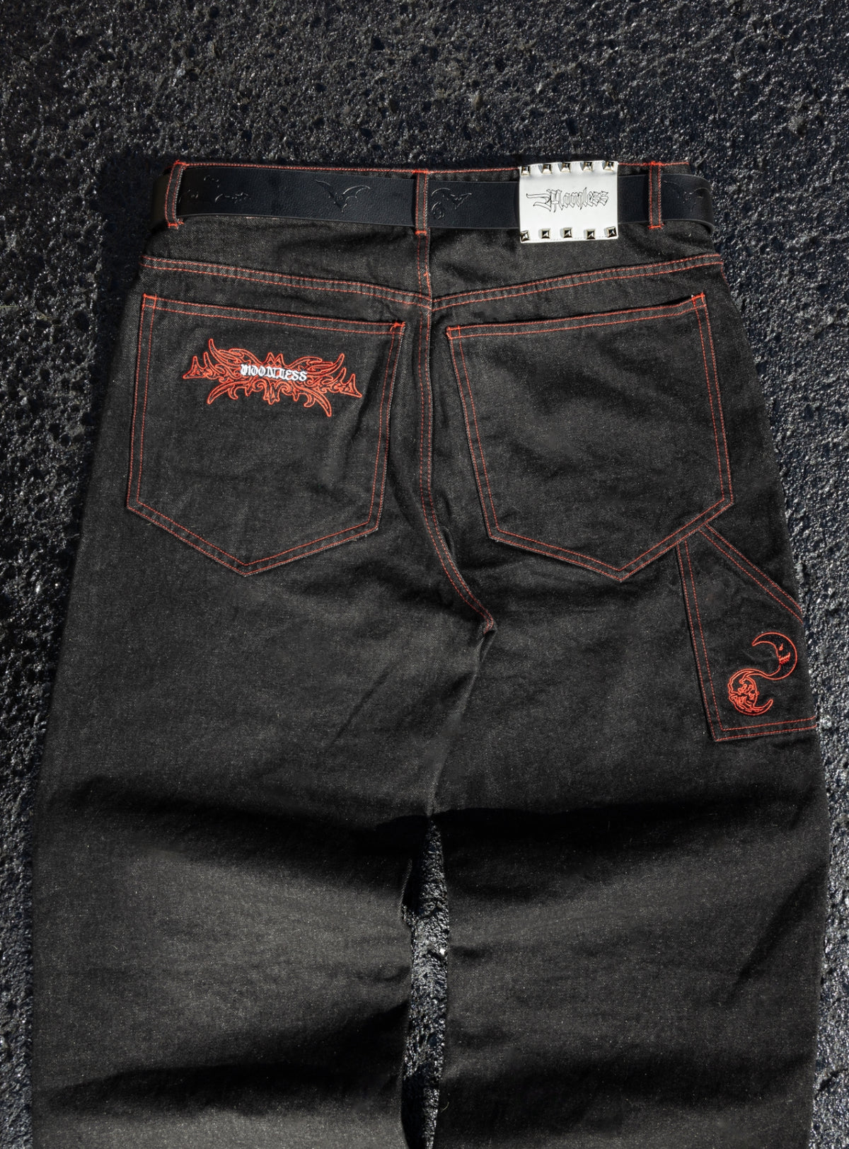 MINUTE - Red Raw Denim - Baggy Jeans
