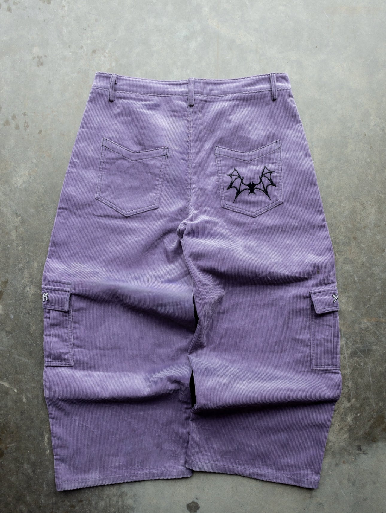 CORDUROY. Purple Baggy Cargo Pants