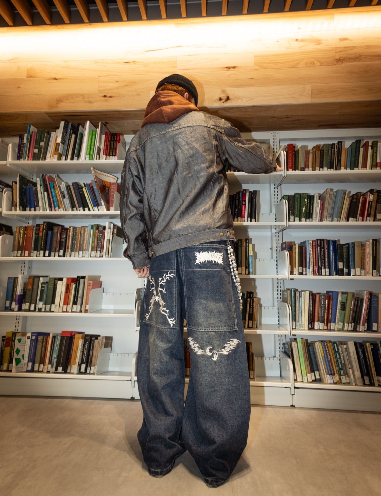 NAVY SAND WASH NEW WORLD WIDELEG Baggy jeans