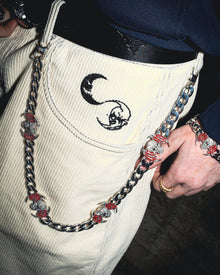 FLYING SKULL - Red Wallet Chain
