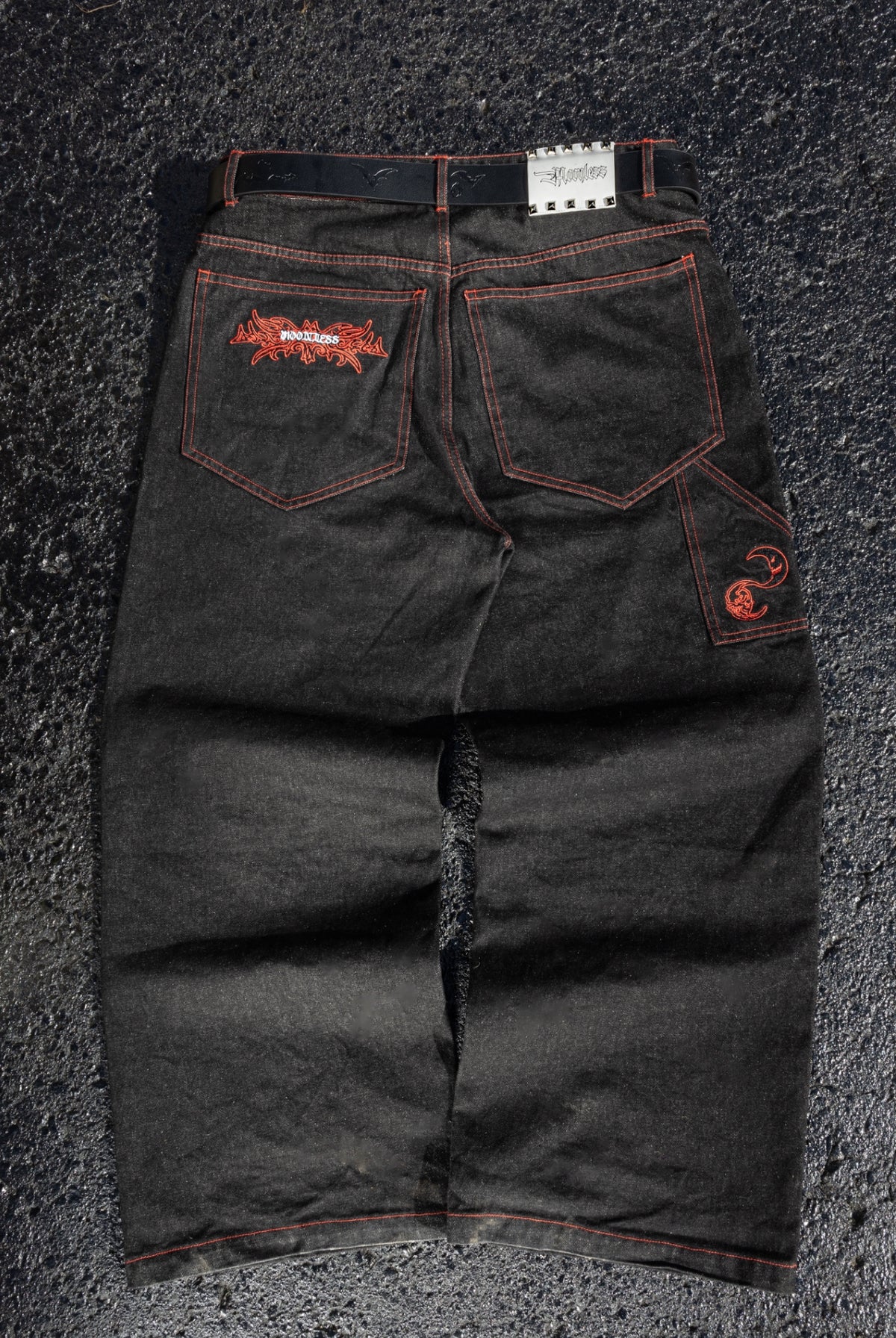 MINUTE - Red Raw Denim - Baggy Jeans